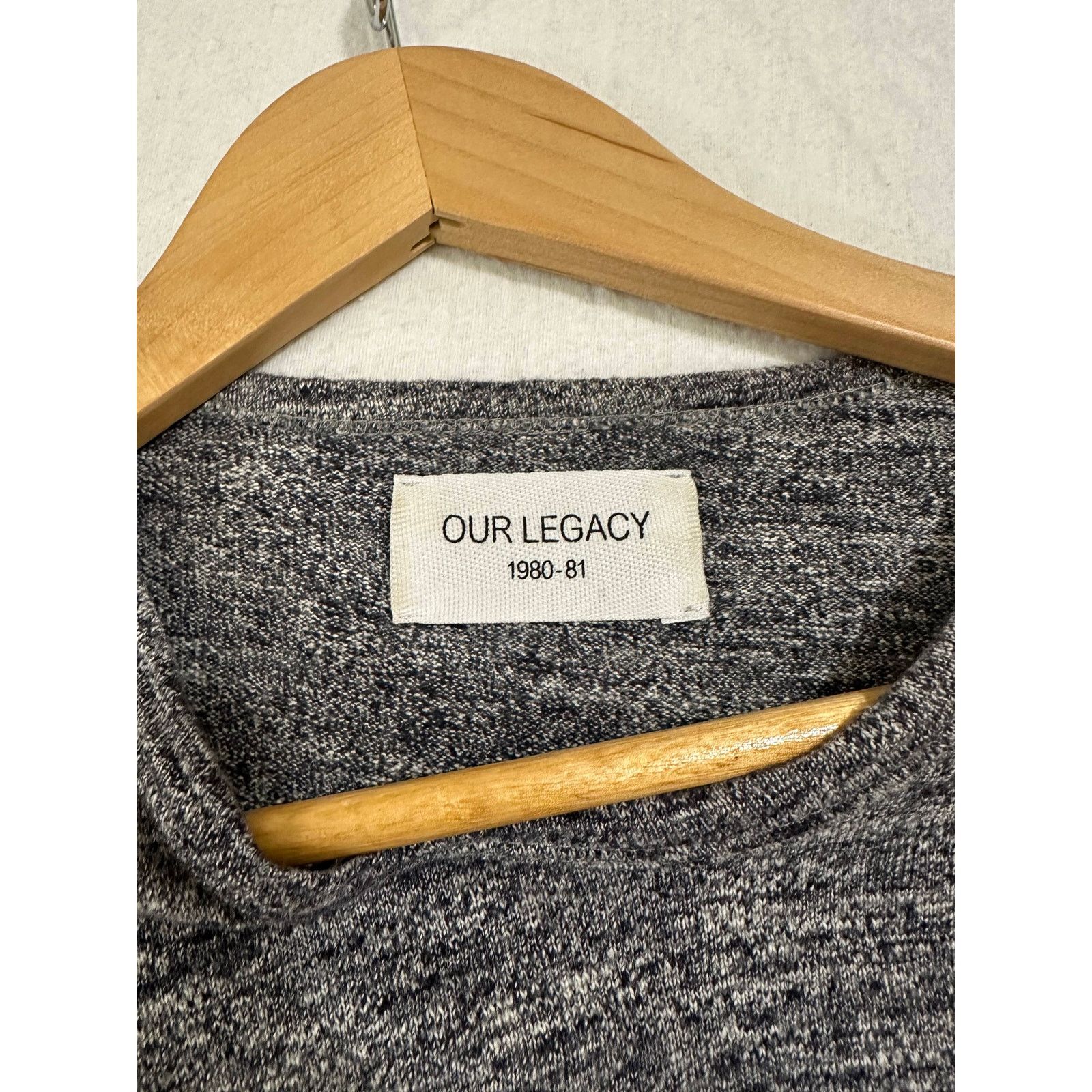 Our Legacy Our Legacy Blue Gray Marled Long Sleeve Crew Tee Shirt S Size US S / EU 44-46 / 1 - 3 Thumbnail