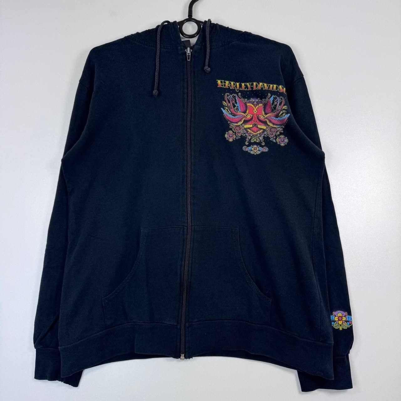 Harley Davidson Harley Davidson Full Zip Hoodie Black Graphic Biker L Size L / US 10 / IT 46 - 1 Thumbnail