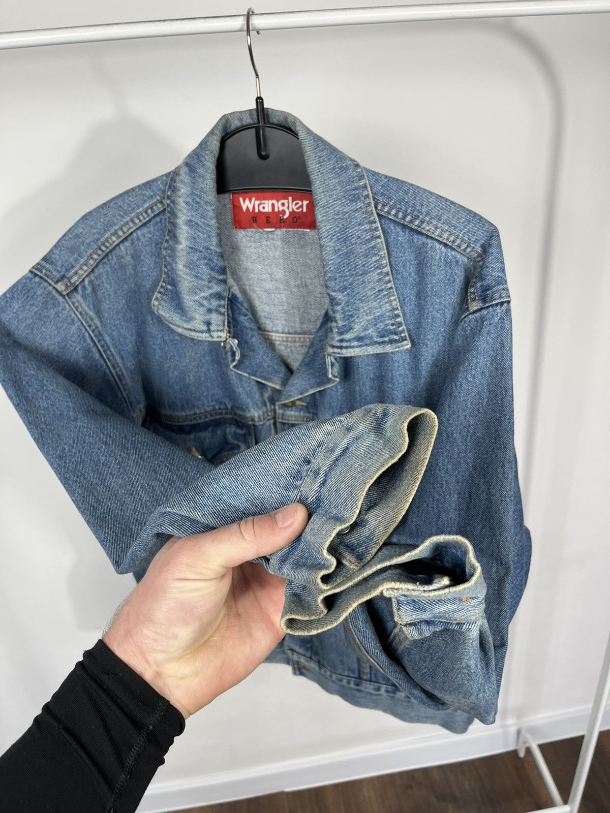 Wrangler Wrangler Hero Vintage Blue Denim Trucker Jacket Size US XL / EU 56 / 4 - 12 Thumbnail