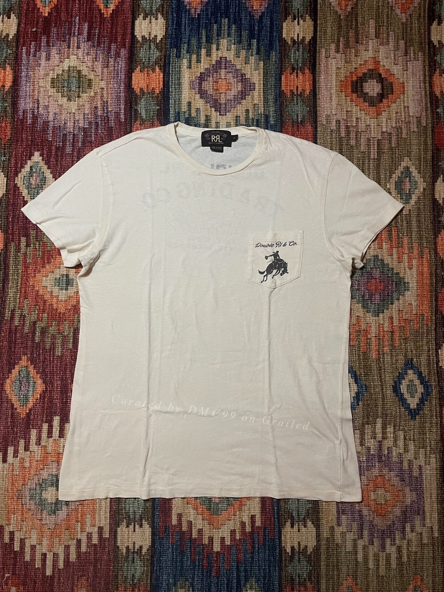 RRL Ralph Lauren RRL Vintage Western Cowboy Print T-Shirt Size US M / EU 48-50 / 2 - 1 Thumbnail
