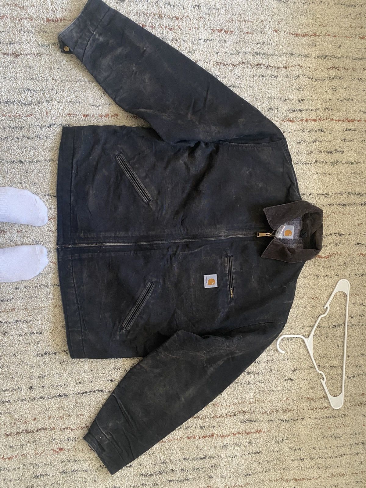 Carhartt × Vintage Faded black Carhartt jacket Size US L / EU 52-54 / 3 - 2 Thumbnail