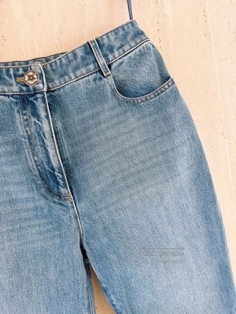 Chanel Chanel White-grinded denim flared trousers Size 24" / US 00 / IT 34 - 3 Thumbnail
