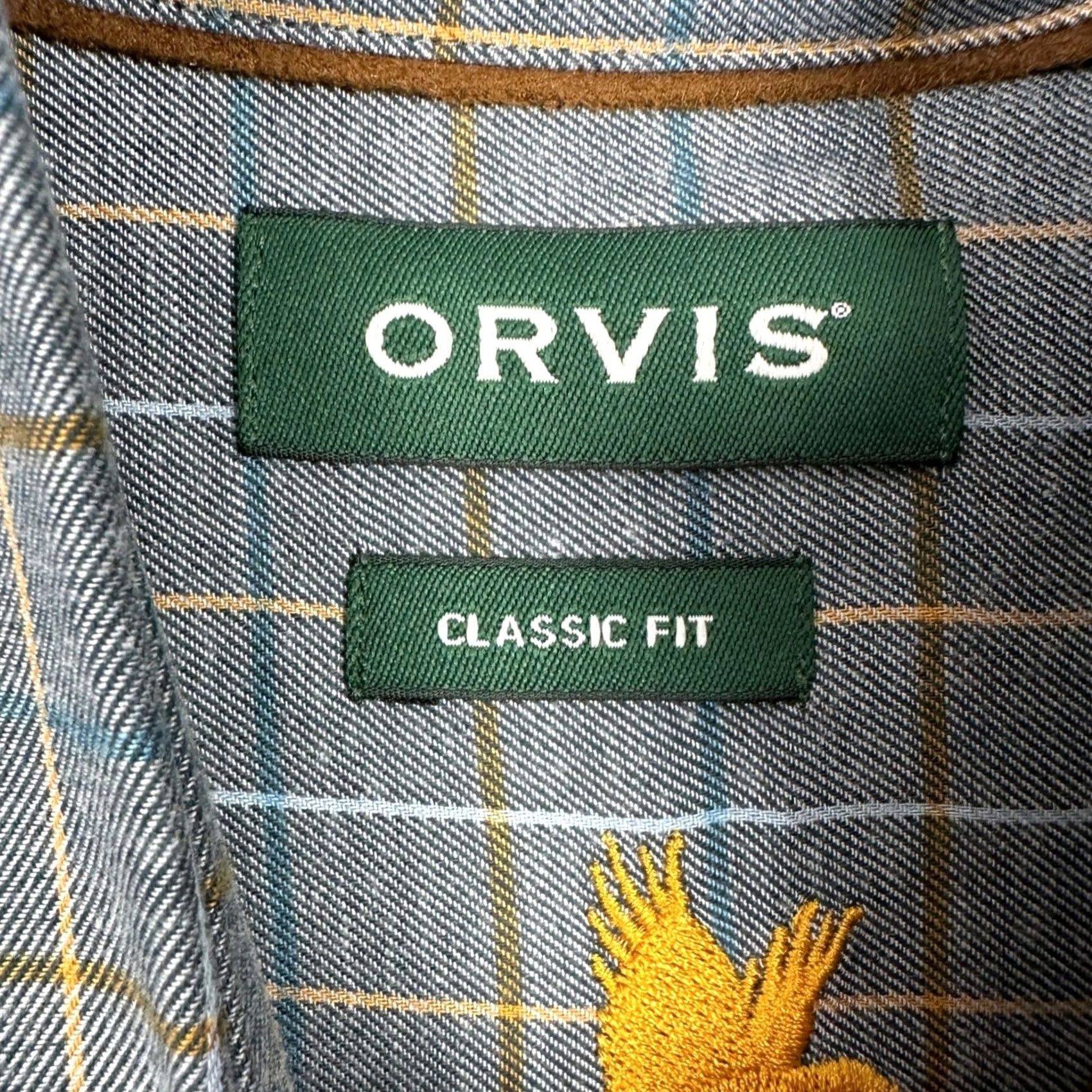 Orvis Orvis Shirt Mens Small Gray Blue Plaid Button Down Pocket Classic Fit Long Sleeve Casual Workwear Size US S / EU 44-46 / 1 - 4 Thumbnail