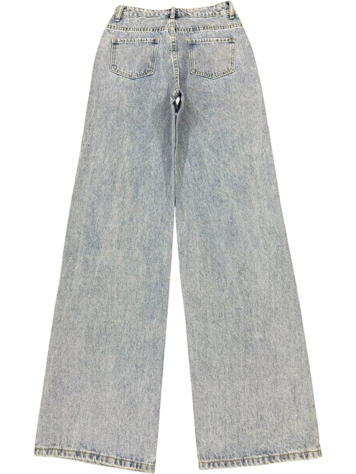 Shein Vintage Shein Flaming Jesus Printed Distressed Baggy Jeans Size 26" / US 2 / IT 38 - 2 Thumbnail