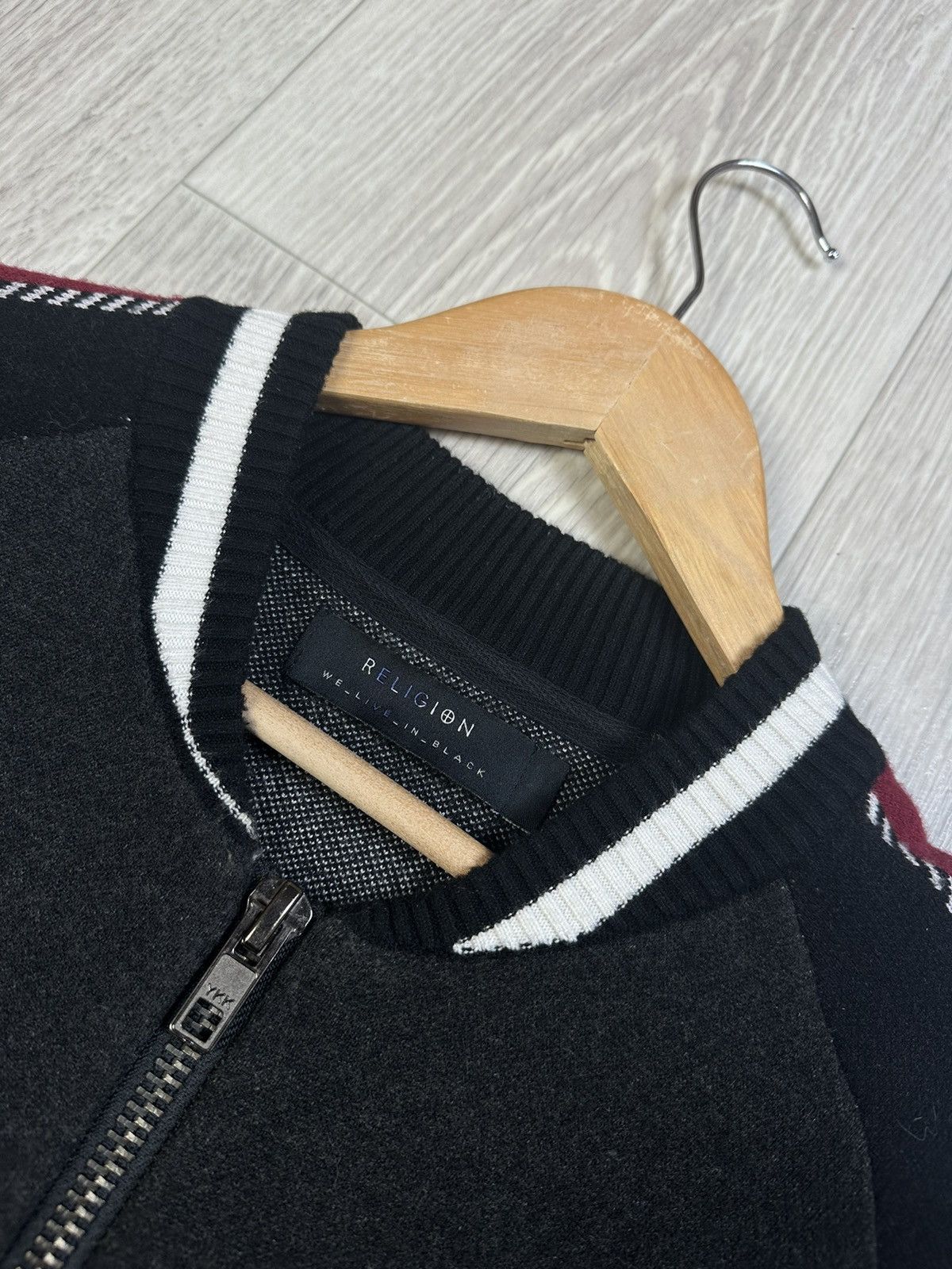 True Religion Religion Big Logo Skeleton Zip Cardigan Sweater Size L Size US L / EU 52-54 / 3 - 6 Thumbnail