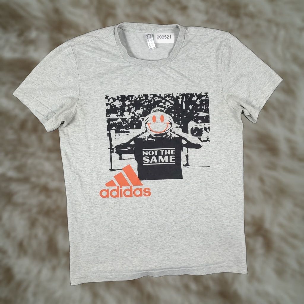 Adidas adidas No The Same Graphic Gray Short Sleeve T-Shirt Regular Size S Unisex Adults Size US S / EU 44-46 / 1 - 1 Thumbnail