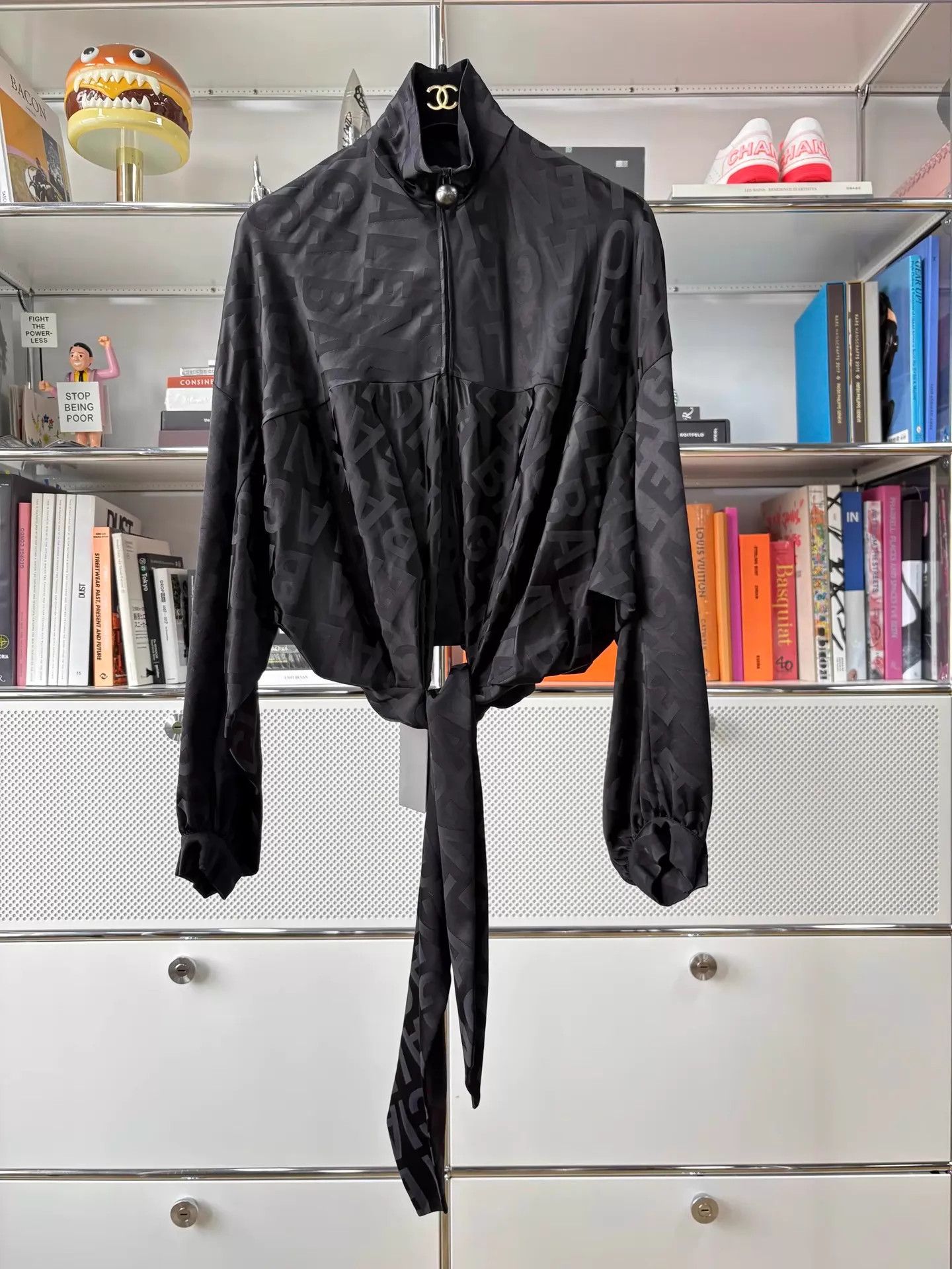 Balenciaga Balenciaga Black Logo All Over Shirt Jacket 34 Size XXS / US 00 / IT 34 - 1 Thumbnail