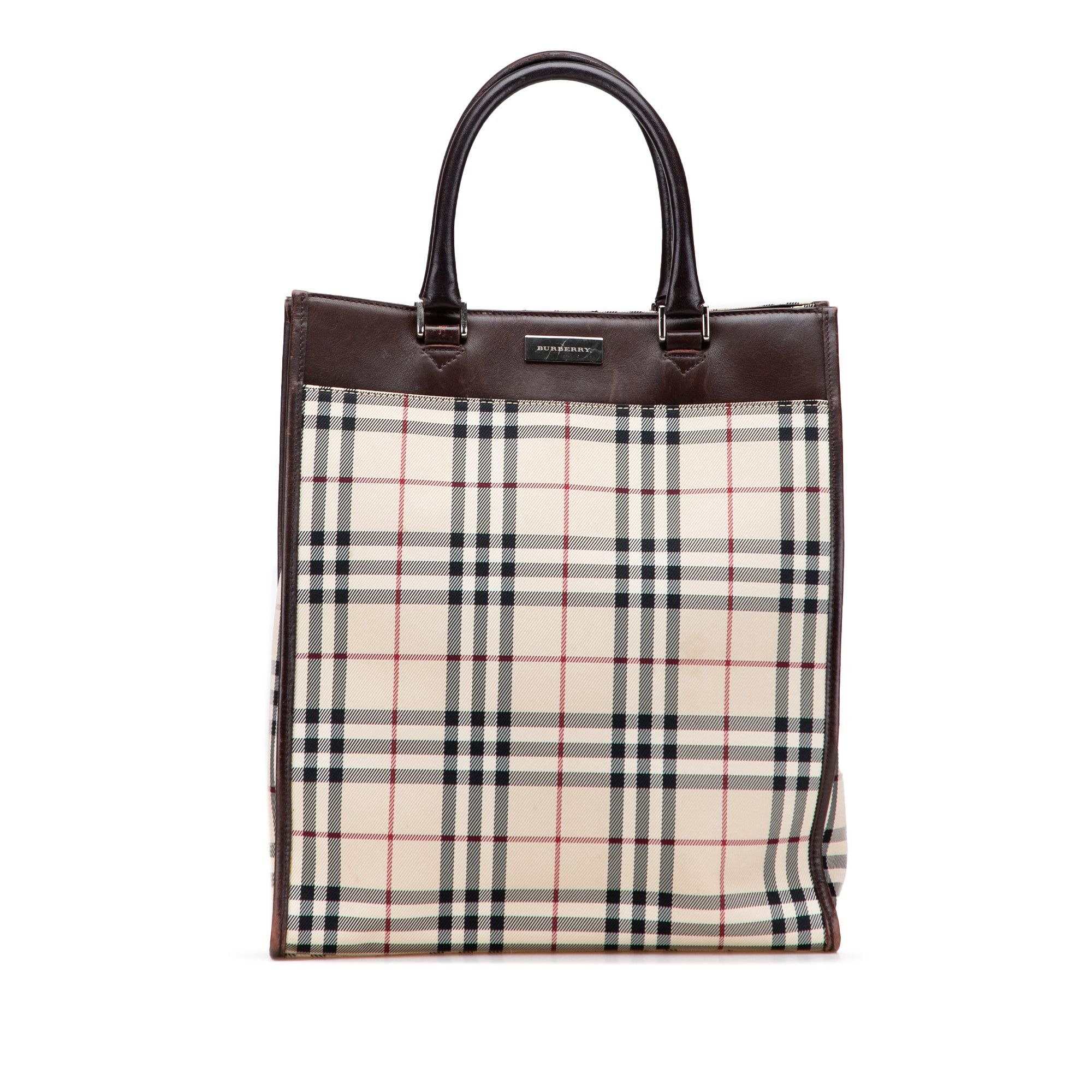 House Check Canvas Tote
