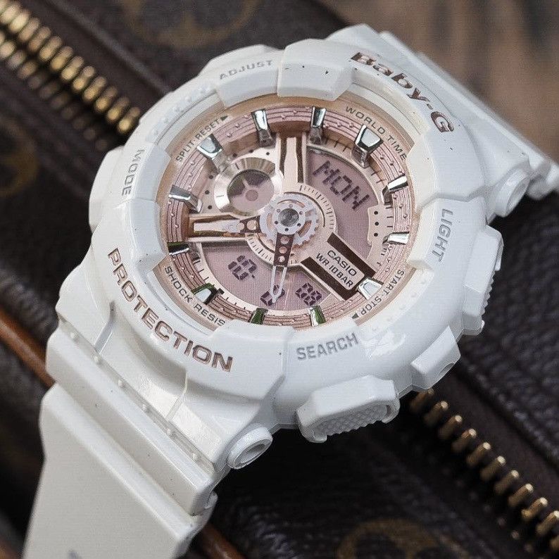 Casio Casio Baby-G BA-110 White/Pink/Gold Size ONE SIZE - 17 Thumbnail