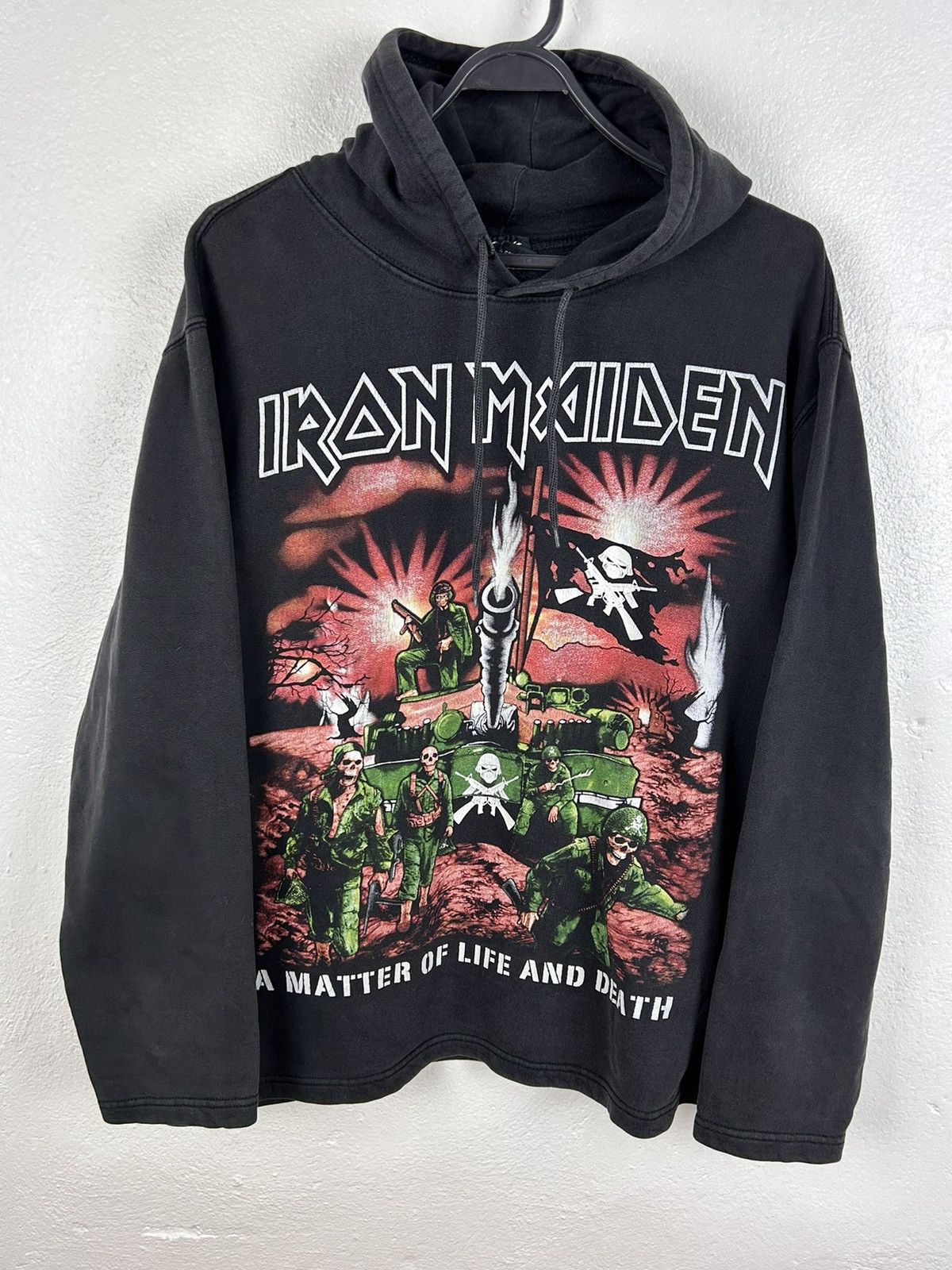 00s Vintage Iron Maiden A Matter Of Life And Death Hoodie - Tops