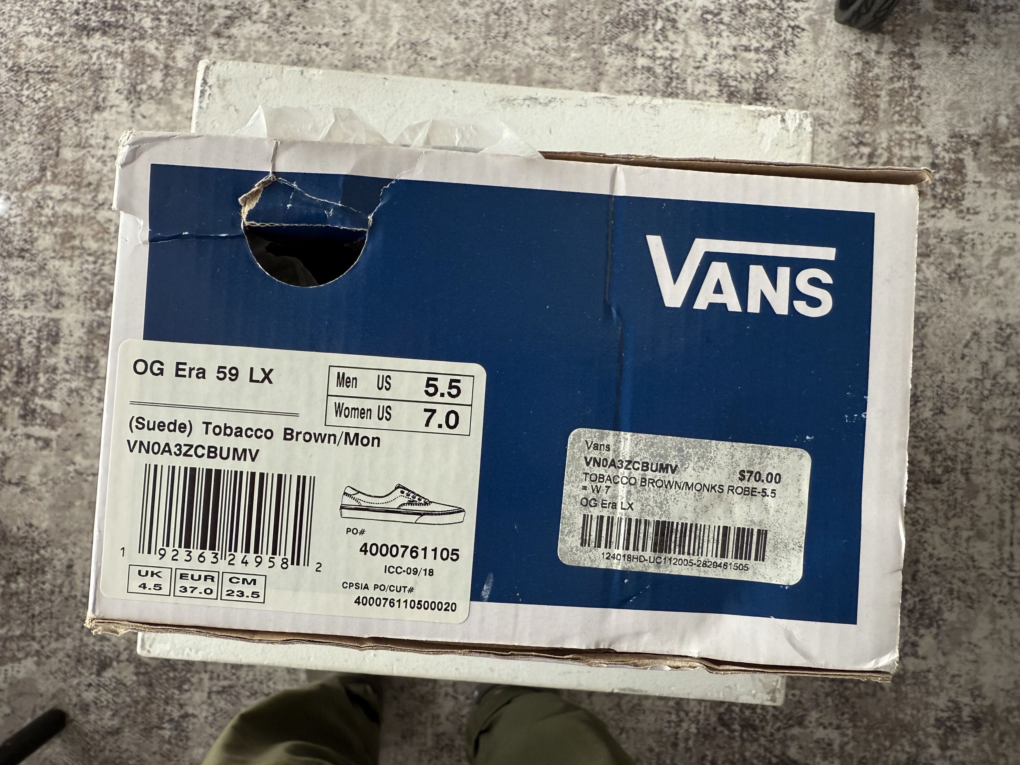 Vans WOMEN Vans OG Era 59 LX Suede 'Tobacco Brown' sz 7 / men 5.5 Size US 7 / IT 37 - 5 Thumbnail