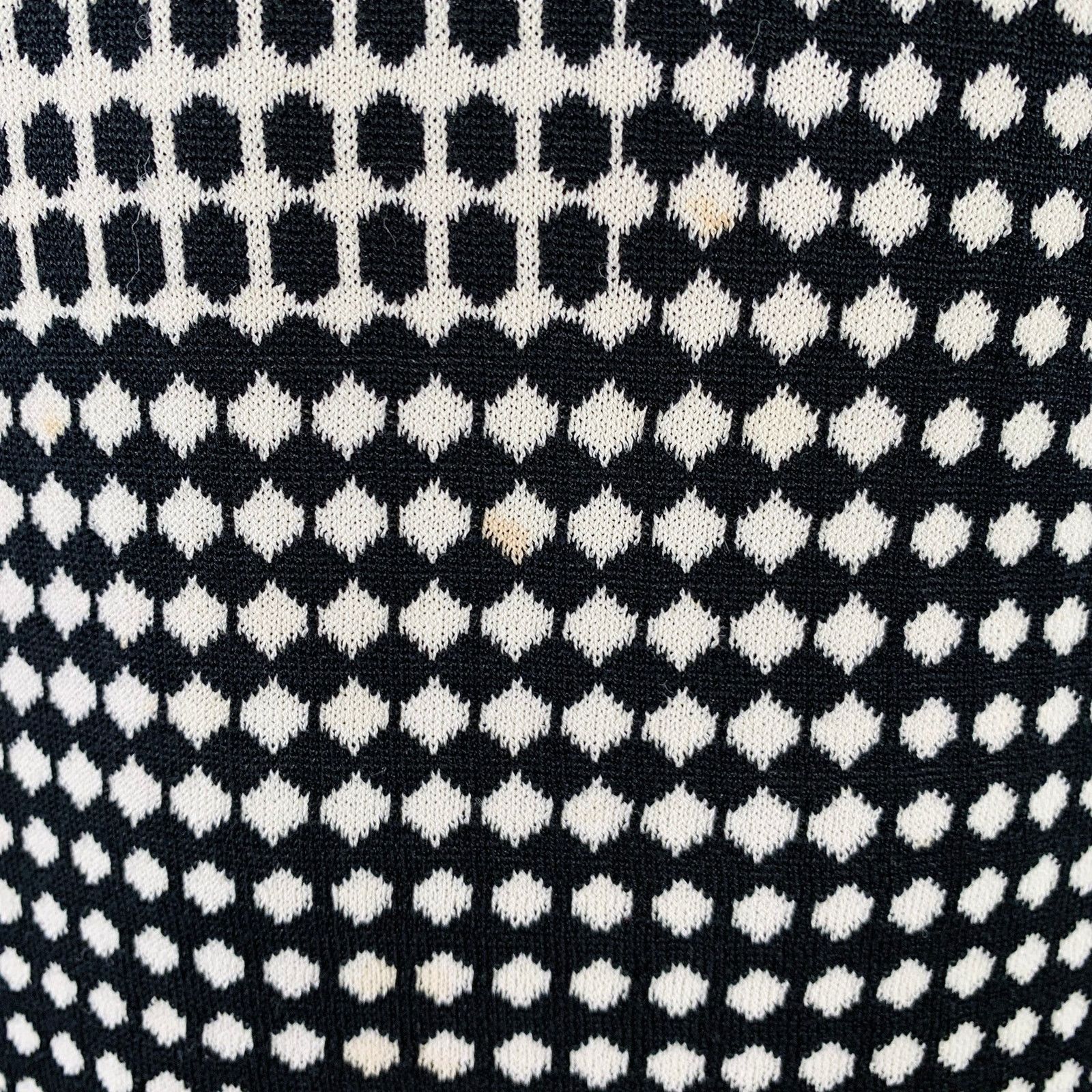 Armani Collezioni Size L Black White Geometric Dots Silk Blend Crew Size US L / EU 52-54 / 3 - 4 Thumbnail