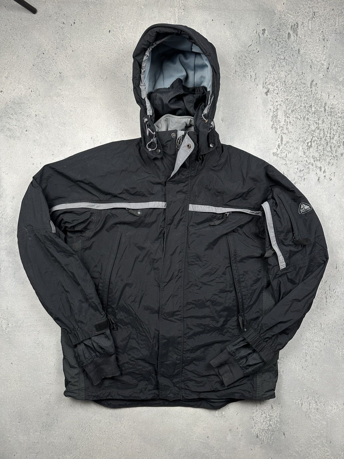 Nike ACG Vintage Nike ACG Technical Outdoor 3-In-1 Black Shell Jacket Size US M / EU 48-50 / 2 - 1 Thumbnail