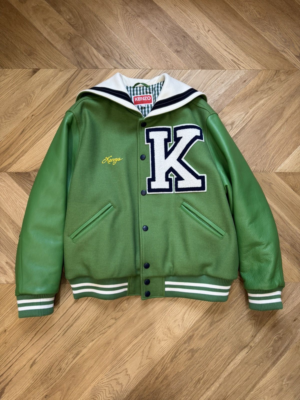 Kenzo Kenzo NIGO FW22 Varsity Sailor Leather jacket Size US L / EU 52-54 / 3 - 1 Thumbnail