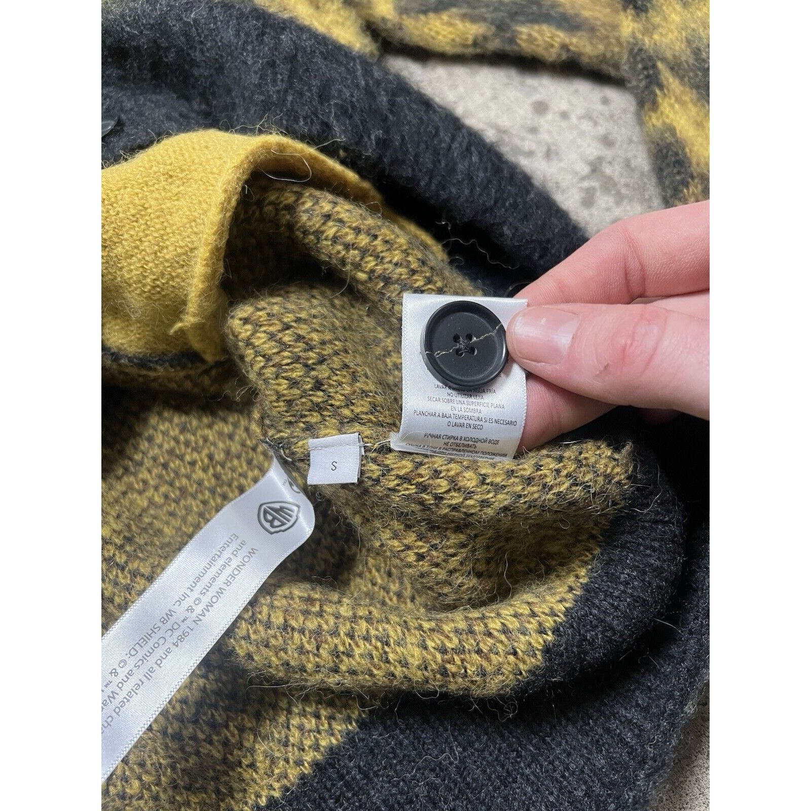 RE/DONE Re/Done 90’s Oversized Cardigan Sweater Color Yell/Blk Size S / US 4 / IT 40 - 8 Thumbnail