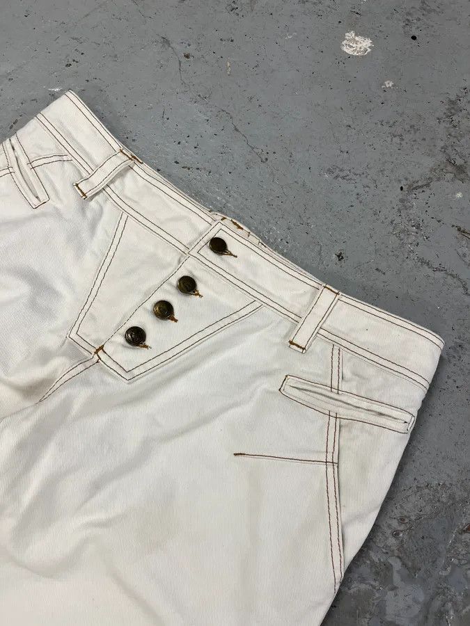 Designer × Roberto Cavalli × Vintage AW2000 Roberto Cavalli White Royal Pants Size US 33 - 5 Thumbnail