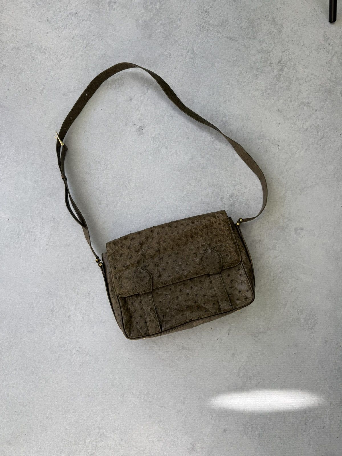 Vintage Rare Vintage 70-80s French Ostrich Leather Bag Size ONE SIZE - 1 Thumbnail