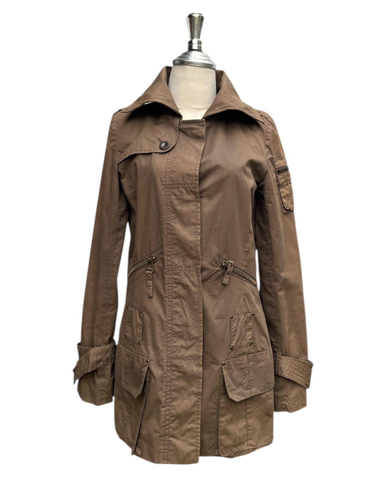 GOA GOA Utility Military Style Jacket Olive Size M / US 6-8 / IT 42-44 - 2 Thumbnail