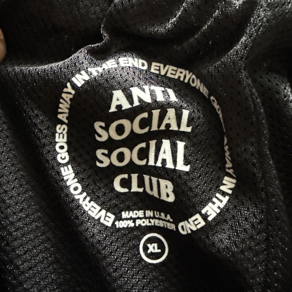 Anti Social Social Club × Fragment Design Anti Social Social Club Black Mesh Shorts Men’s Size L NWT Size US 36 / EU 52 - 4 Thumbnail