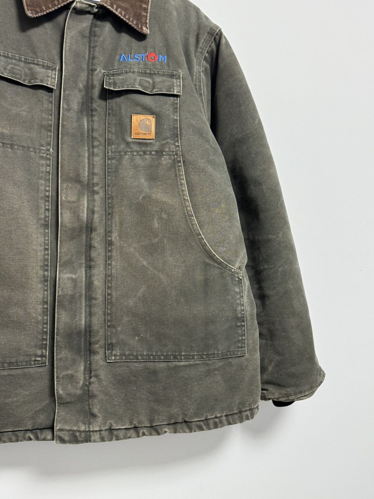 Carhartt 🔥Y2K Vintage Carhartt Chore Jacket Green Distressed Size US XL / EU 56 / 4 - 3 Thumbnail
