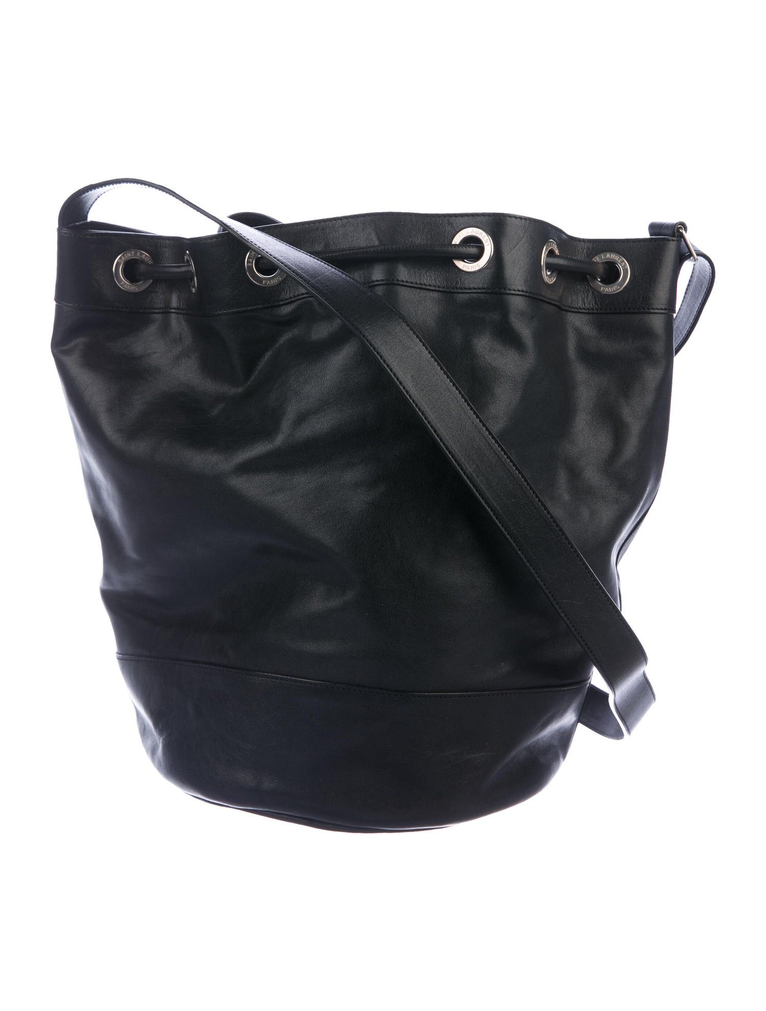 Saint Laurent Paris Saint Laurent Paris Leather Rider Shoulder Bucket Bag Purse Size ONE SIZE - 8 Thumbnail