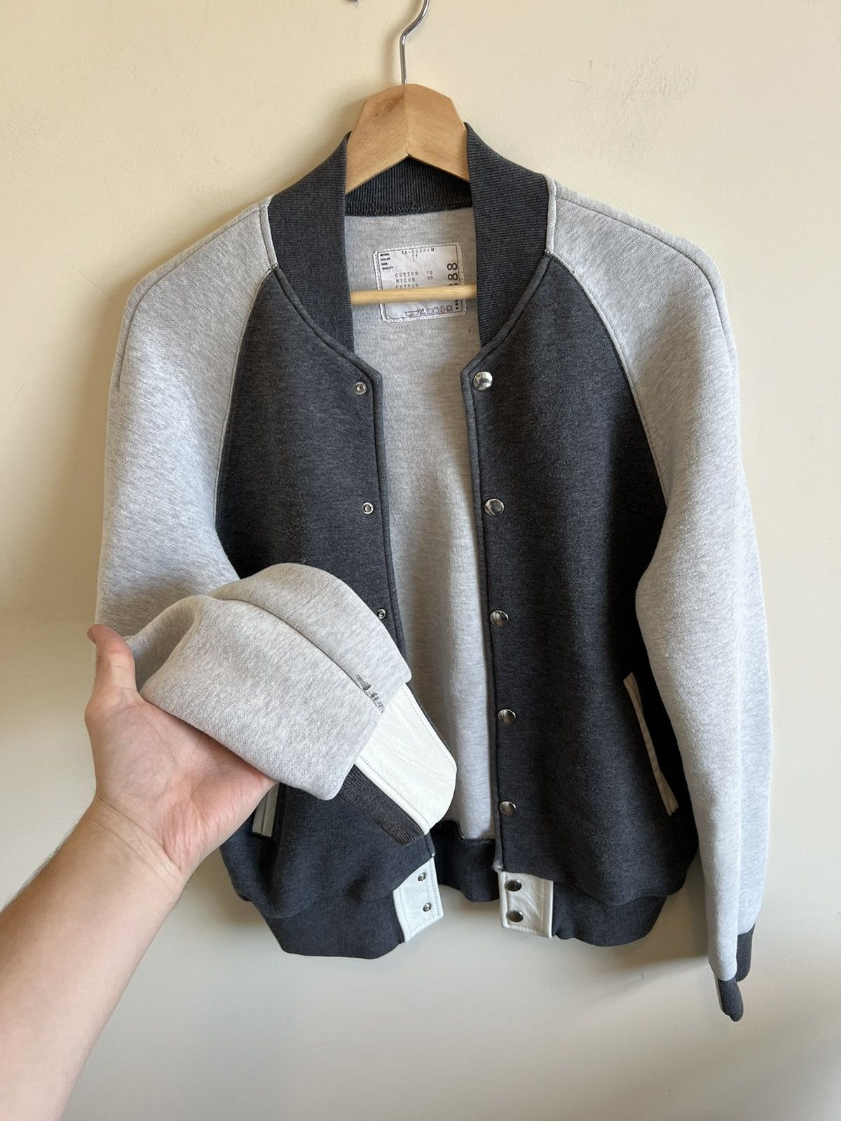 Sacai Sacai Stadium Bomber Leather made in Japan black bomber Size US S / EU 44-46 / 1 - 6 Thumbnail