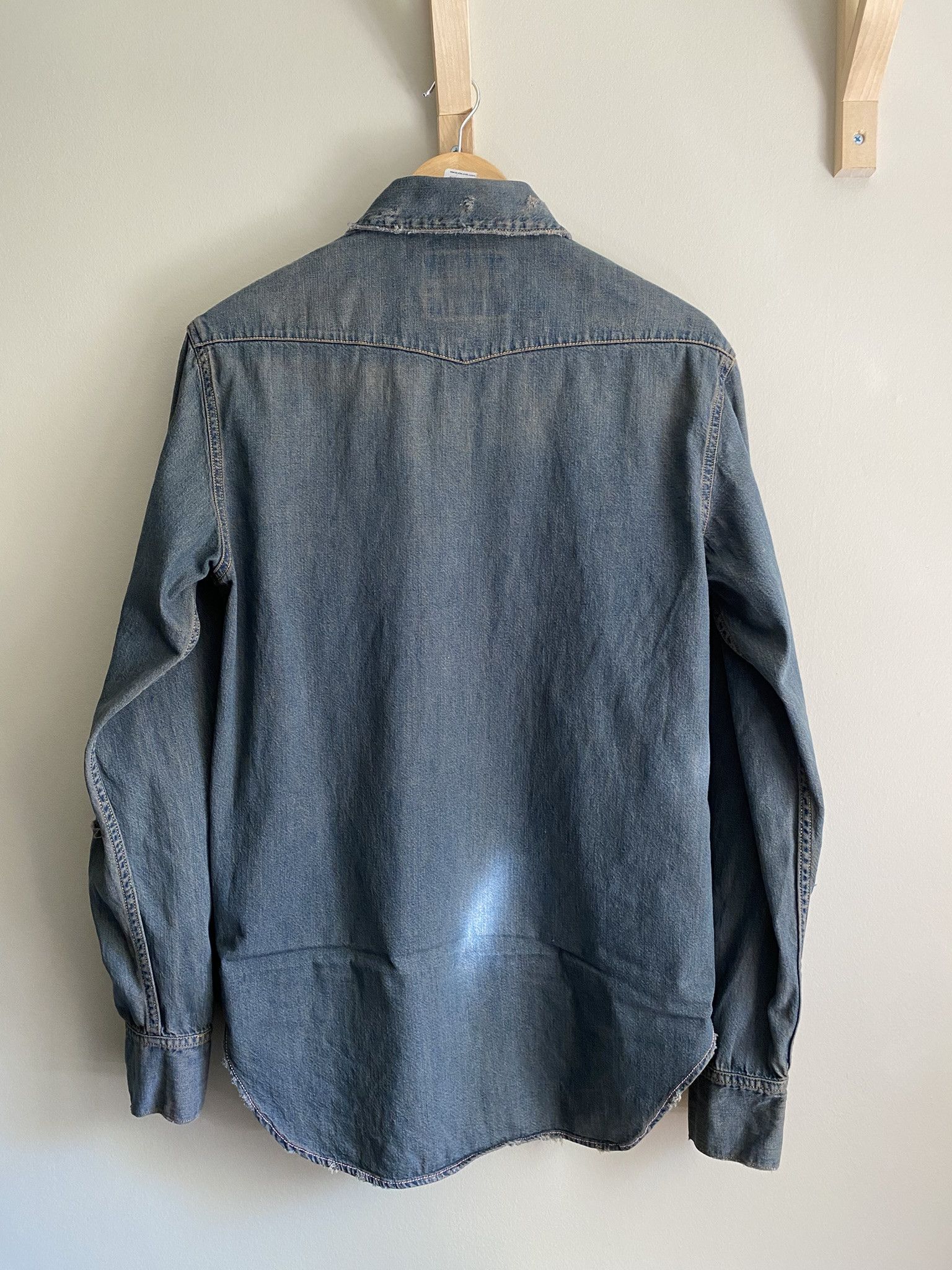 Acne Studios Western Shirt - Worn Clay Blue Denim Size US M / EU 48-50 / 2 - 23 Thumbnail