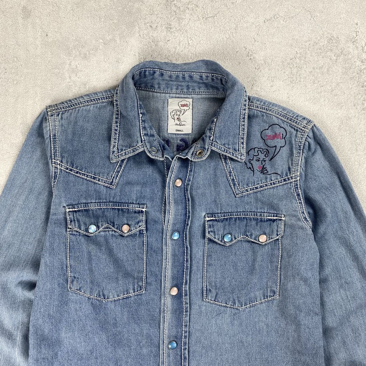 Hysteric Glamour X girl Halfman XG Tour Denim Shirt Size S / US 4 / IT 40 - 10 Thumbnail