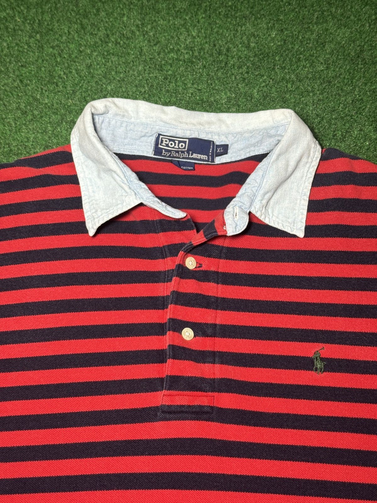 Polo Ralph Lauren Polo Ralph Lauren Vintage Golf Polo Shirt XL 90s Striped Size US XL / EU 56 / 4 - 2 Thumbnail