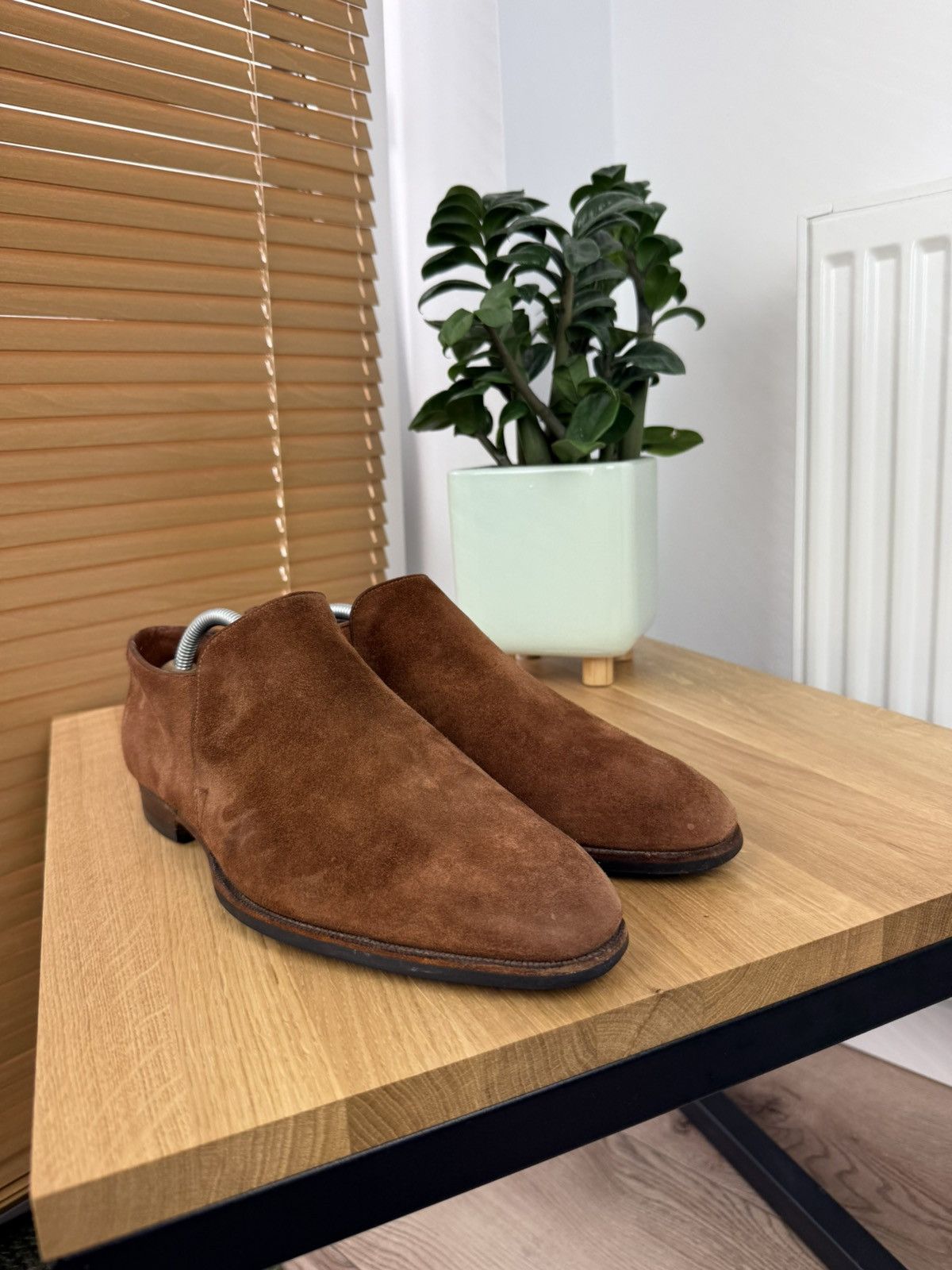 Crockett & Jones CROCKETT & JONES Loafers Brown Suede Leather Shoes Made in 🇬🇧 Size US 10 / EU 43 - 8 Thumbnail