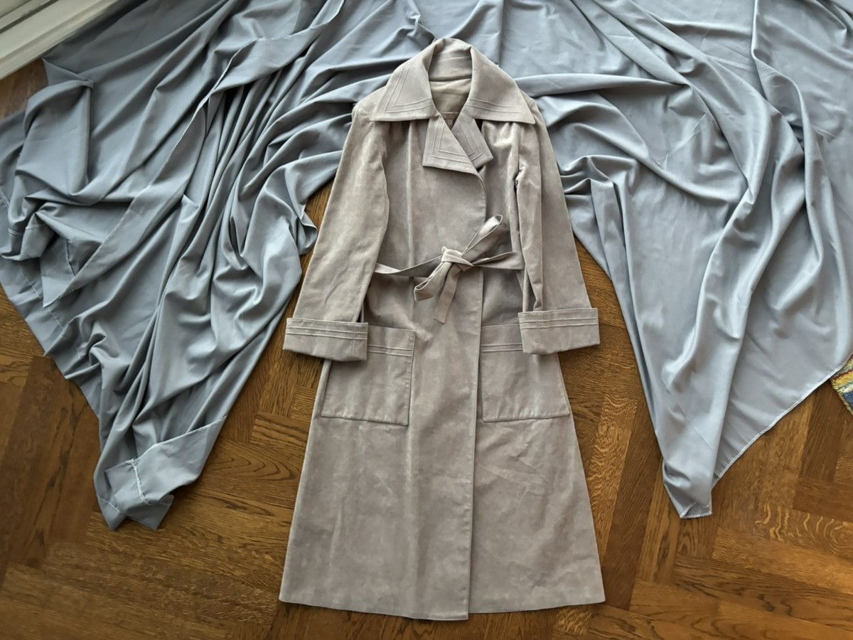 Holt Renfrew × Vintage 1970s Ultrasuede Trench Coat Vintage Holtz Renfrew Duster Size M / US 6-8 / IT 42-44 - 13 Thumbnail