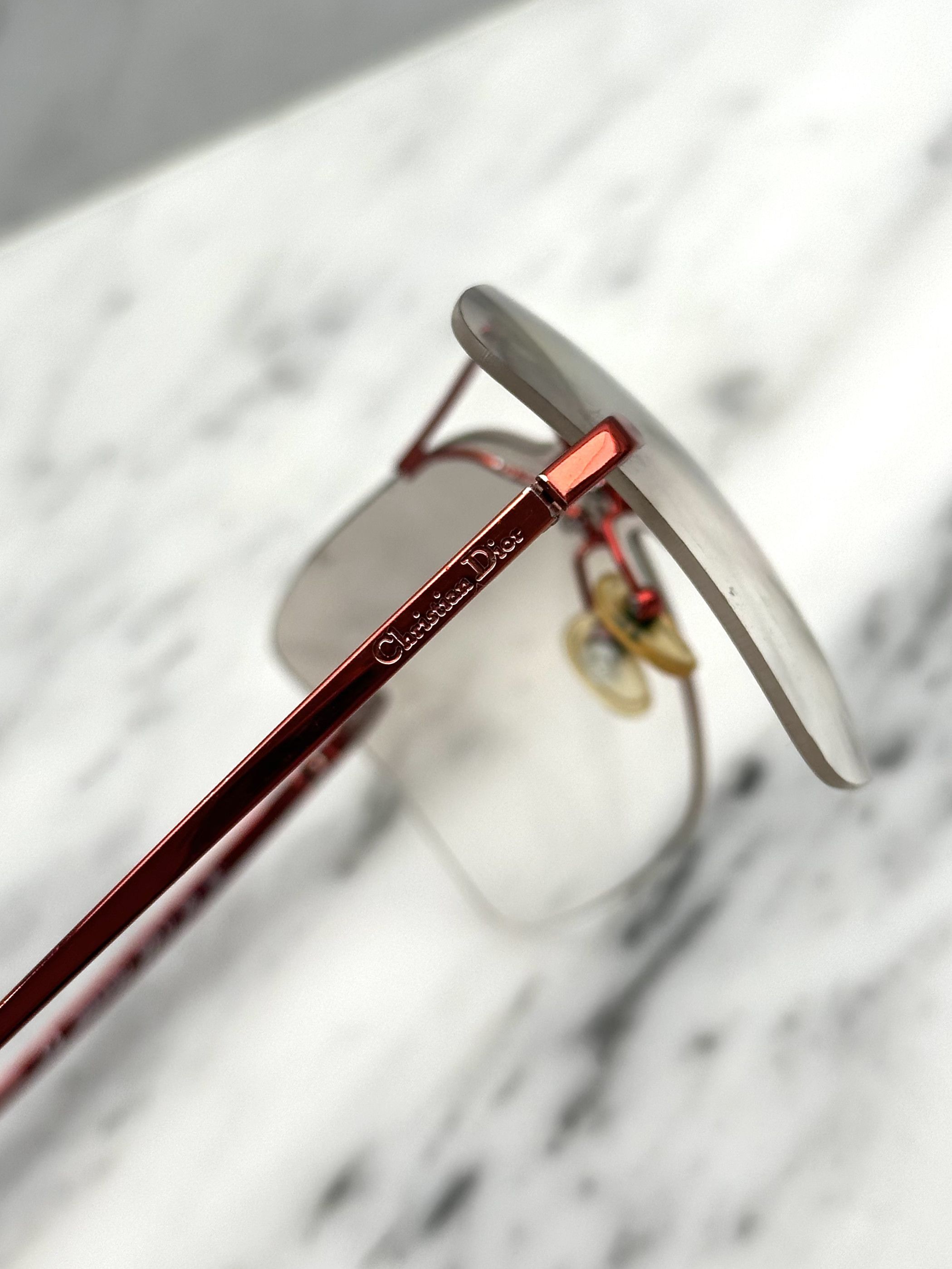 Dior Dior 47 Red Transparent Sunglasses Size ONE SIZE - 9 Thumbnail