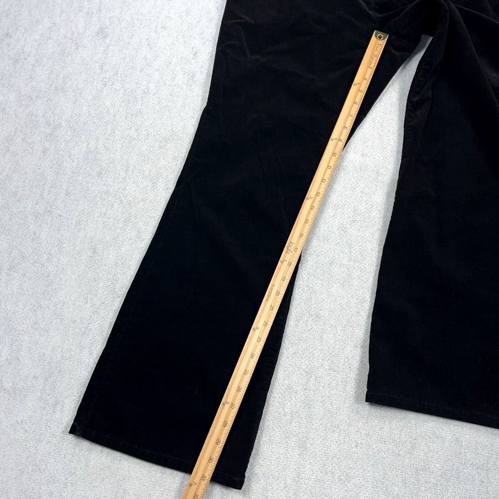 Ralph Lauren VINTAGE Lauren Ralph Lauren Pants Women 14 Black Corduroy Classic Boot Cut LRL Ladies Size 36" / US 14 / IT 50 - 7 Thumbnail