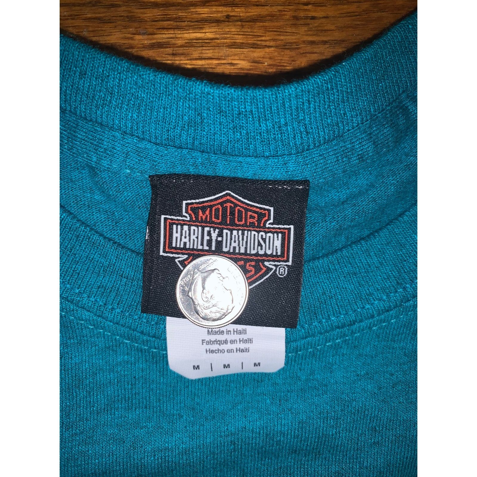 Harley Davidson Harley Davidson Key West T Shirt Teal Double Sided Medium Size US M / EU 48-50 / 2 - 6 Thumbnail
