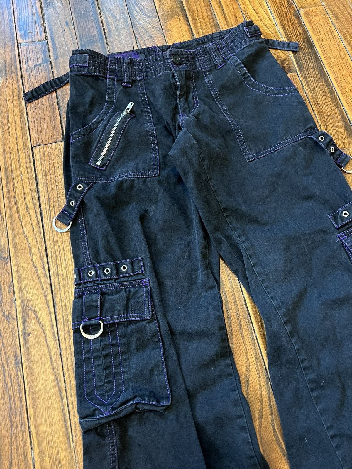 Vintage Vintage Tripp NYC Purple Black Rave Emo Y2K Pants 28” Size 9 Size 28" / US 6 / IT 42 - 2 Preview
