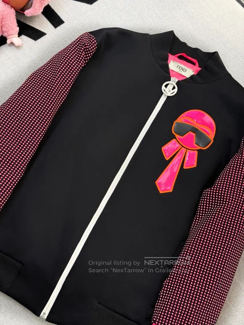 Fendi Fendi Black and Fluorescent Pink Patchwork Little Monster Size XS / US 0-2 / IT 36-38 - 4 Thumbnail
