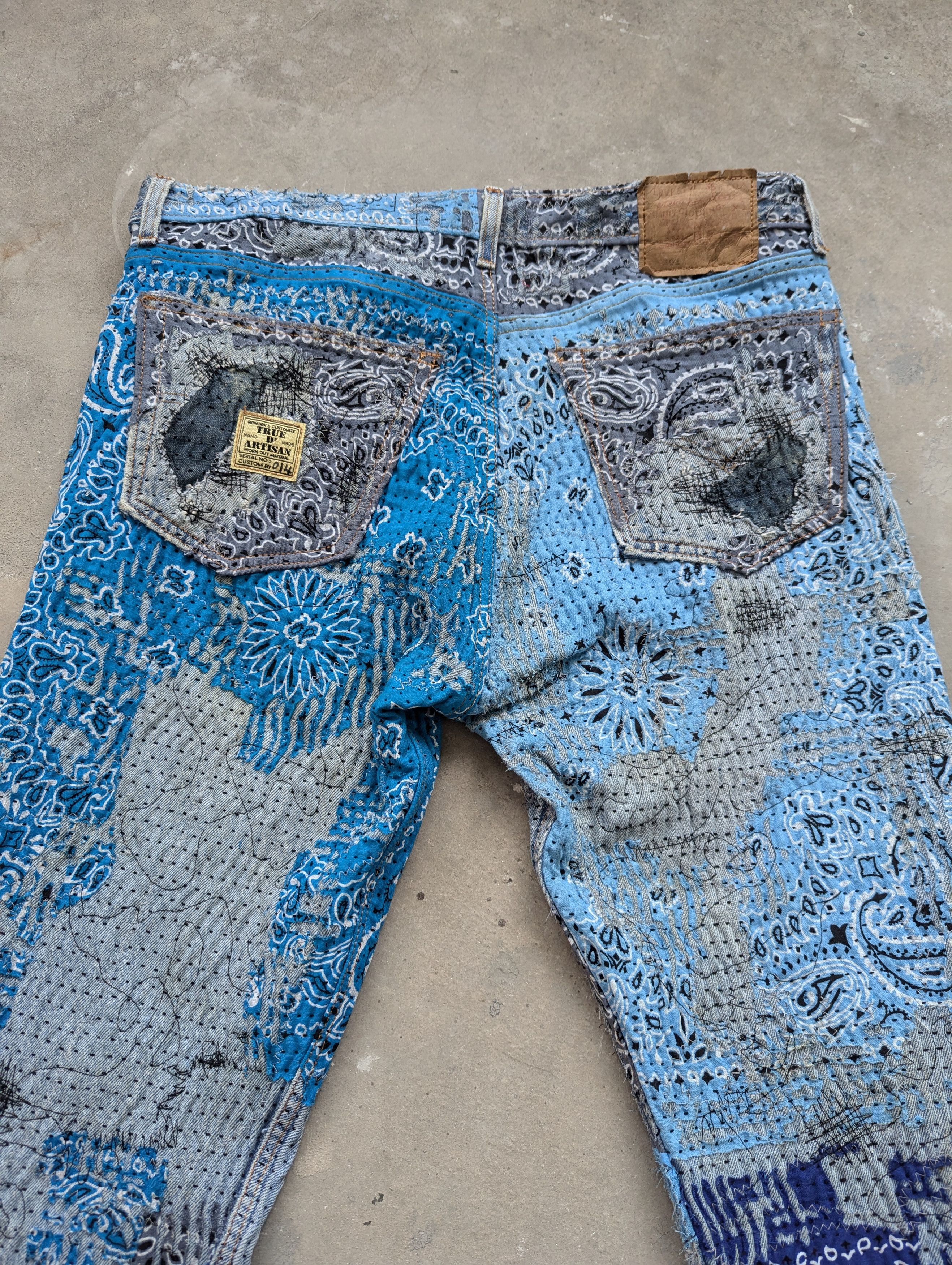 Levi's 1/1 World Levis 501 Uroboros Kofu Reconstructed Handmade Size US 35 - 17 Thumbnail