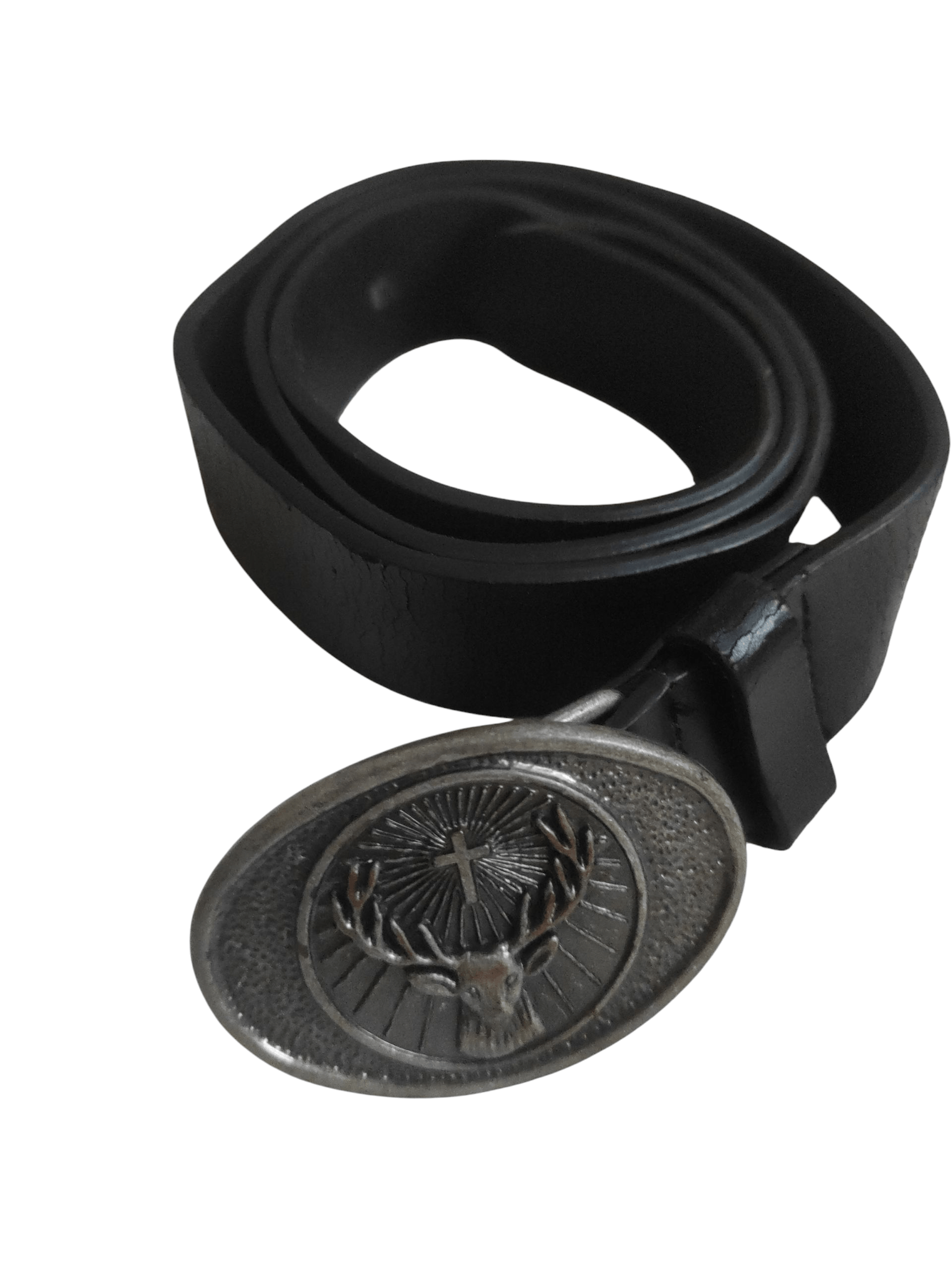 Jagermeister Classic Jagermeister Logo Belt in Black Leather - 95cm Size ONE SIZE - 1 Thumbnail