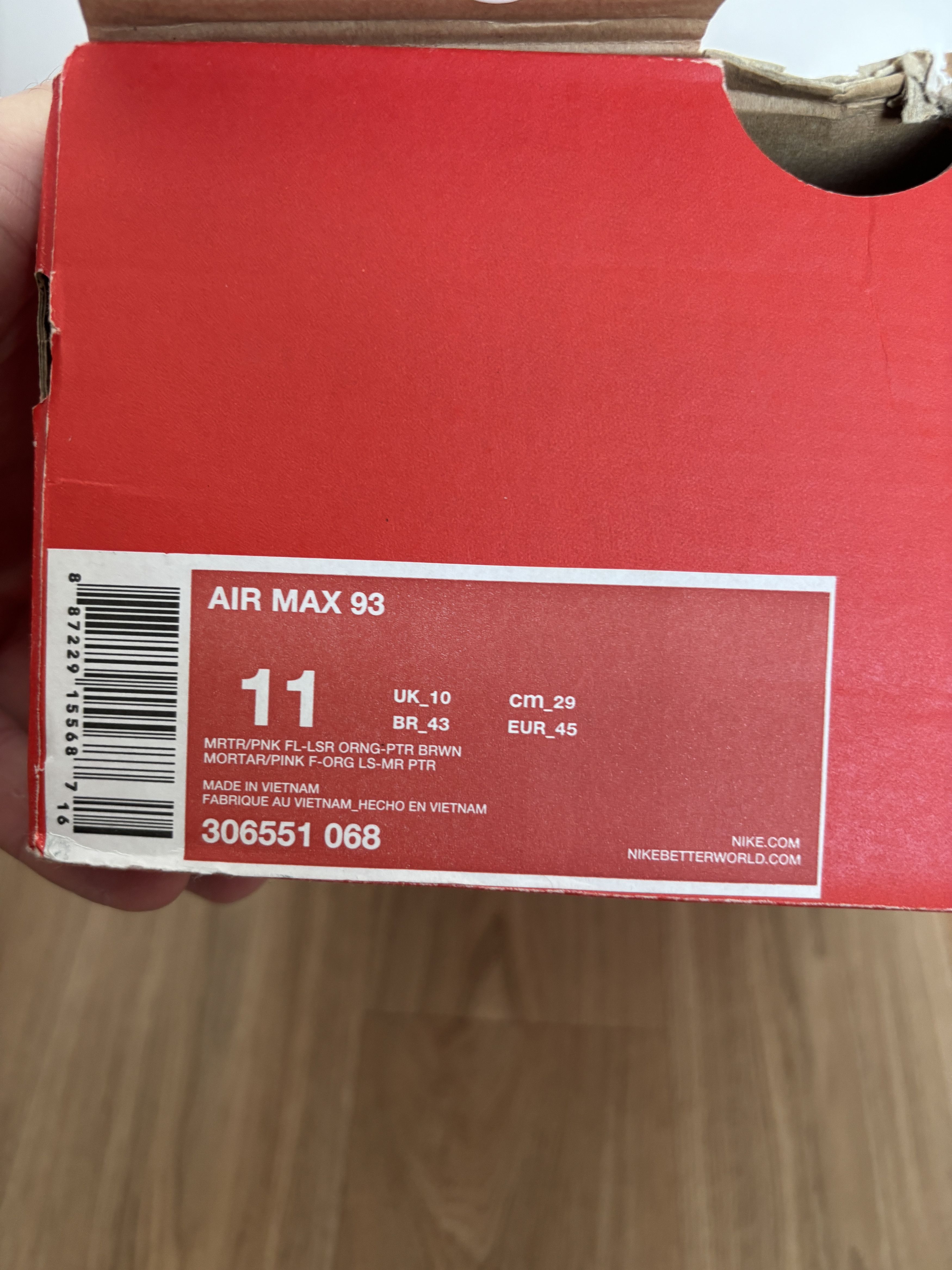 Nike air max 93 nike x size? Size US 11 / EU 44 - 15 Thumbnail