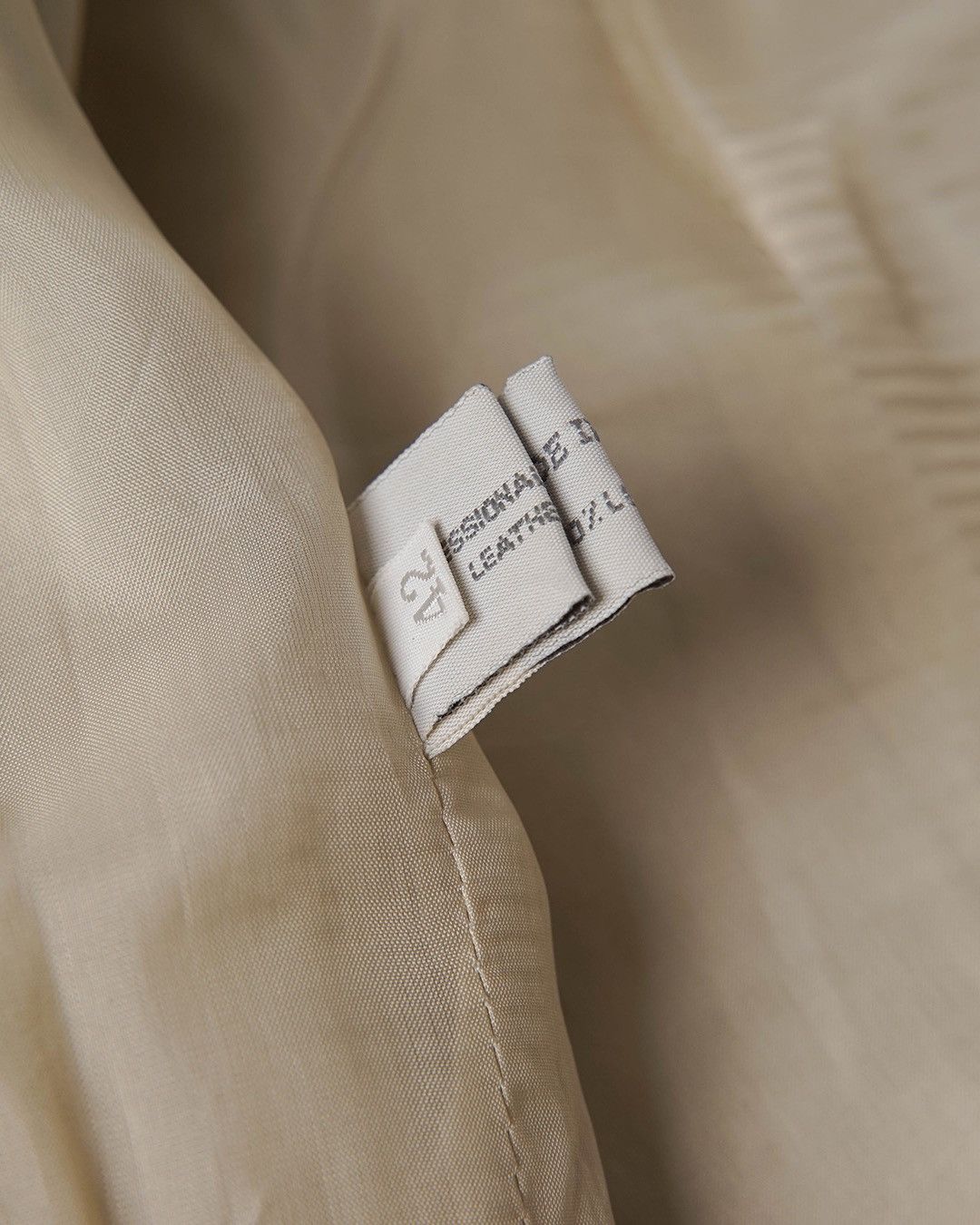 Miu Miu Miu Miu S/S2000 Leather Zip Jacket in Beige Size M / US 6-8 / IT 42-44 - 7 Thumbnail