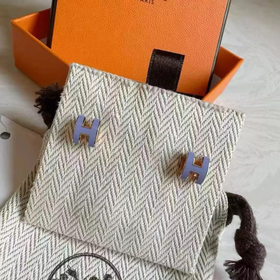 Hermes Hermes Pop Mini H Earrings Lilac AH035 Size ONE SIZE - 8 Thumbnail