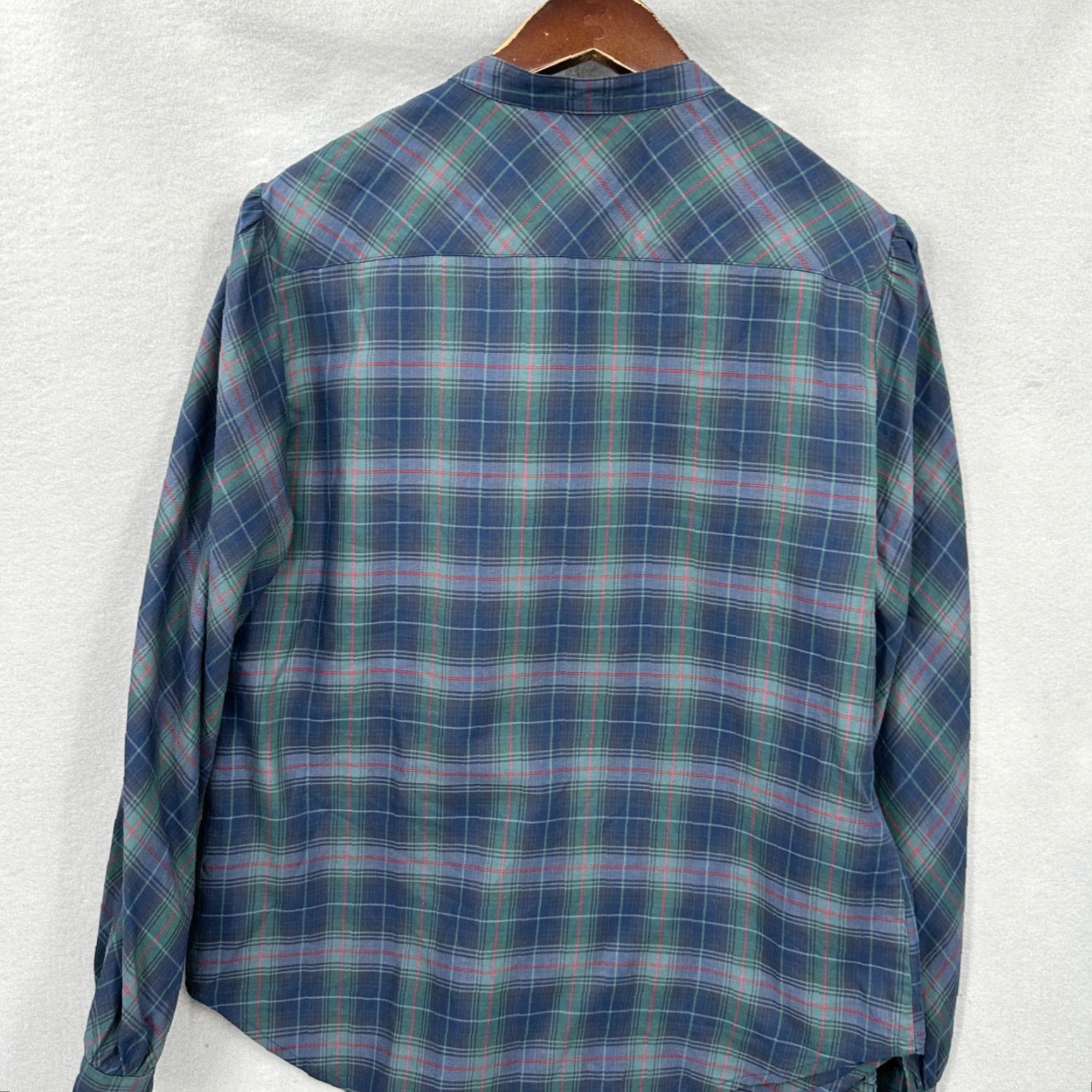UNTUCKit UNTUCKit Esme Shirt Womens 6 Blue Blackwatch Plaid Button Quiet Luxury For Her Tie? Size M / US 6-8 / IT 42-44 - 6 Thumbnail