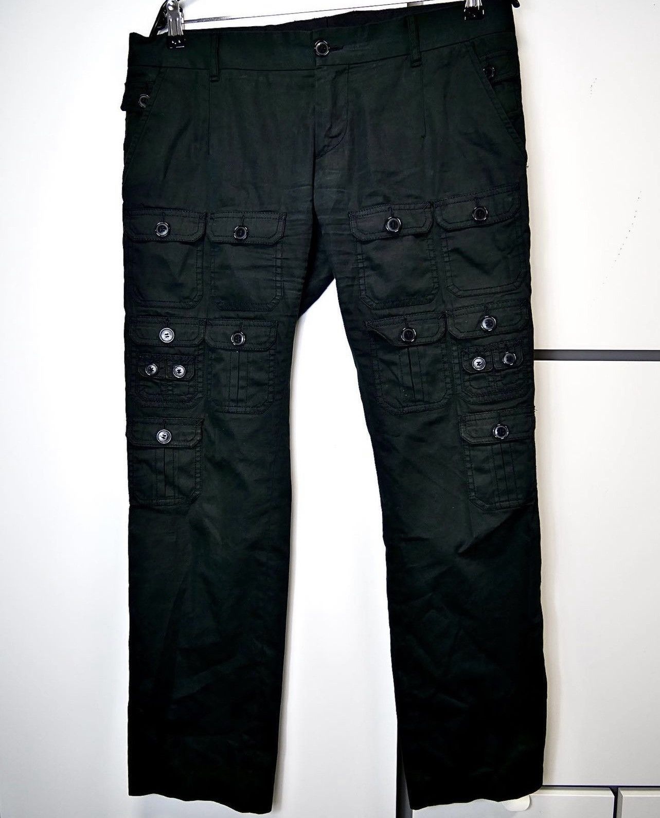 image of Dolce Gabbana Multi Pocket Cargo Pant Ss08 in Black, Men's (Size 36)