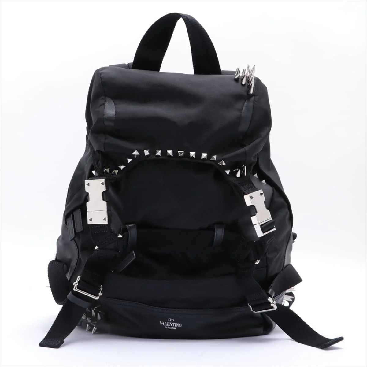 Valentino Valentino Garavani Studded Leather-Trimmed Nylon Backpack Size ONE SIZE - 6 Thumbnail