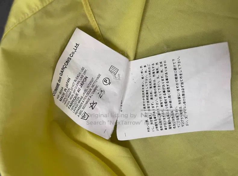 Comme des Garcons Comme Des Garcons Yellow Shirt Size M / US 6-8 / IT 42-44 - 7 Thumbnail