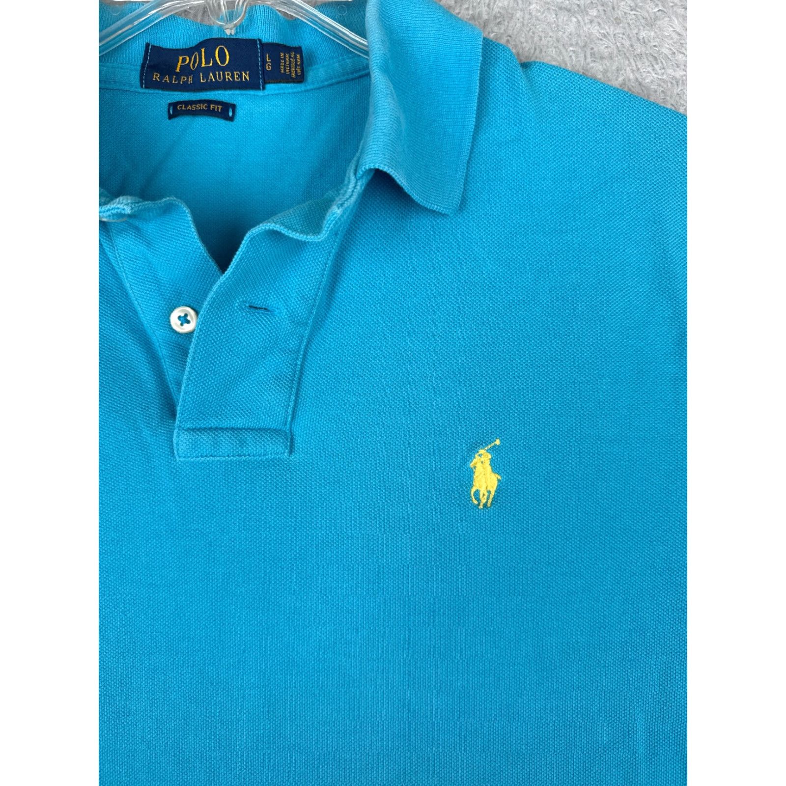 Ralph Lauren Polo Ralph Lauren Polo Shirt Mens Large Blue 100% Cotton Jersey Classic Fit Slim Short Sleeve Shirt Polo Size US L / EU 52-54 / 3 - 6 Thumbnail