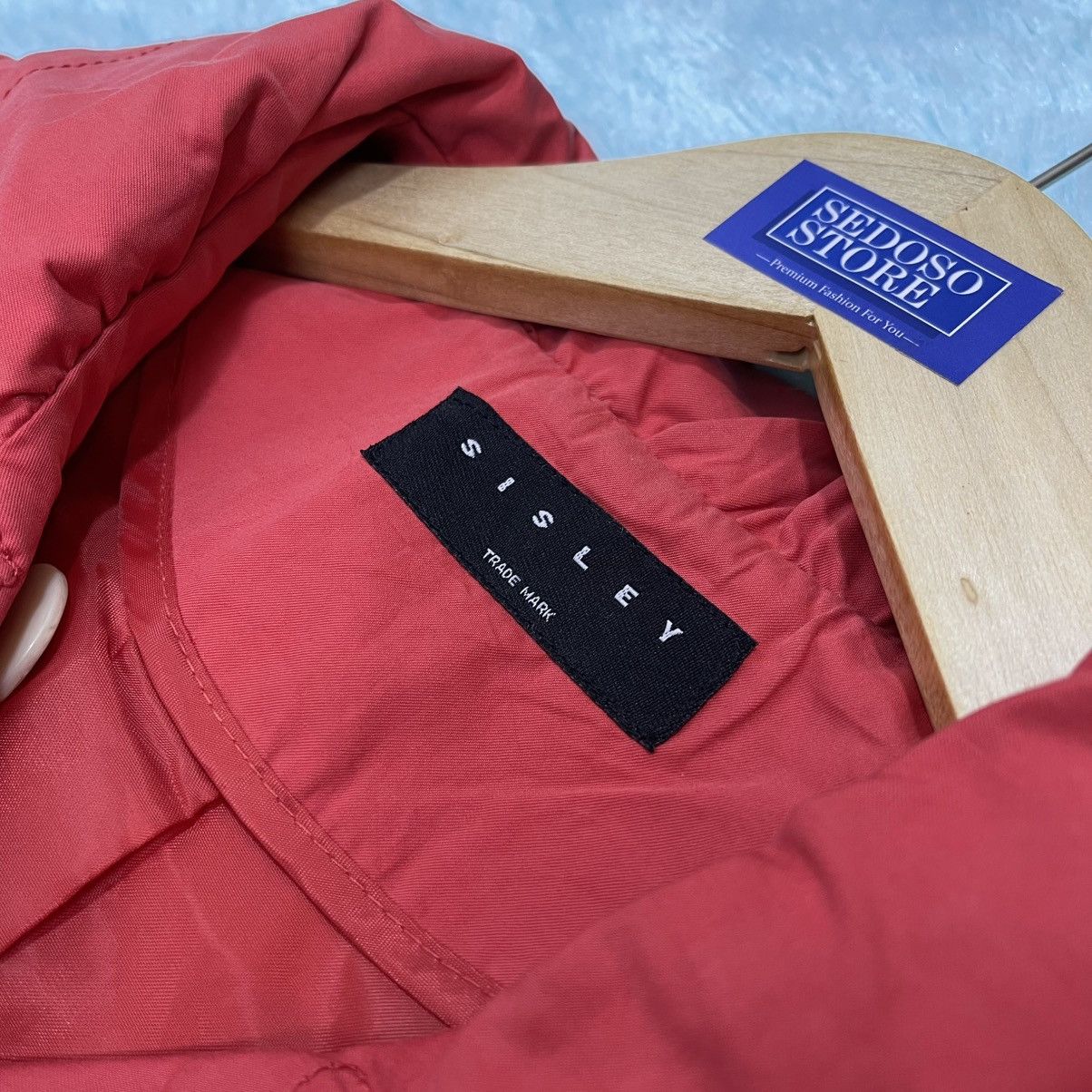 Sisley Sisley Fox Red Double-Breasted Trench Coat Size L / US 10 / IT 46 - 6 Thumbnail