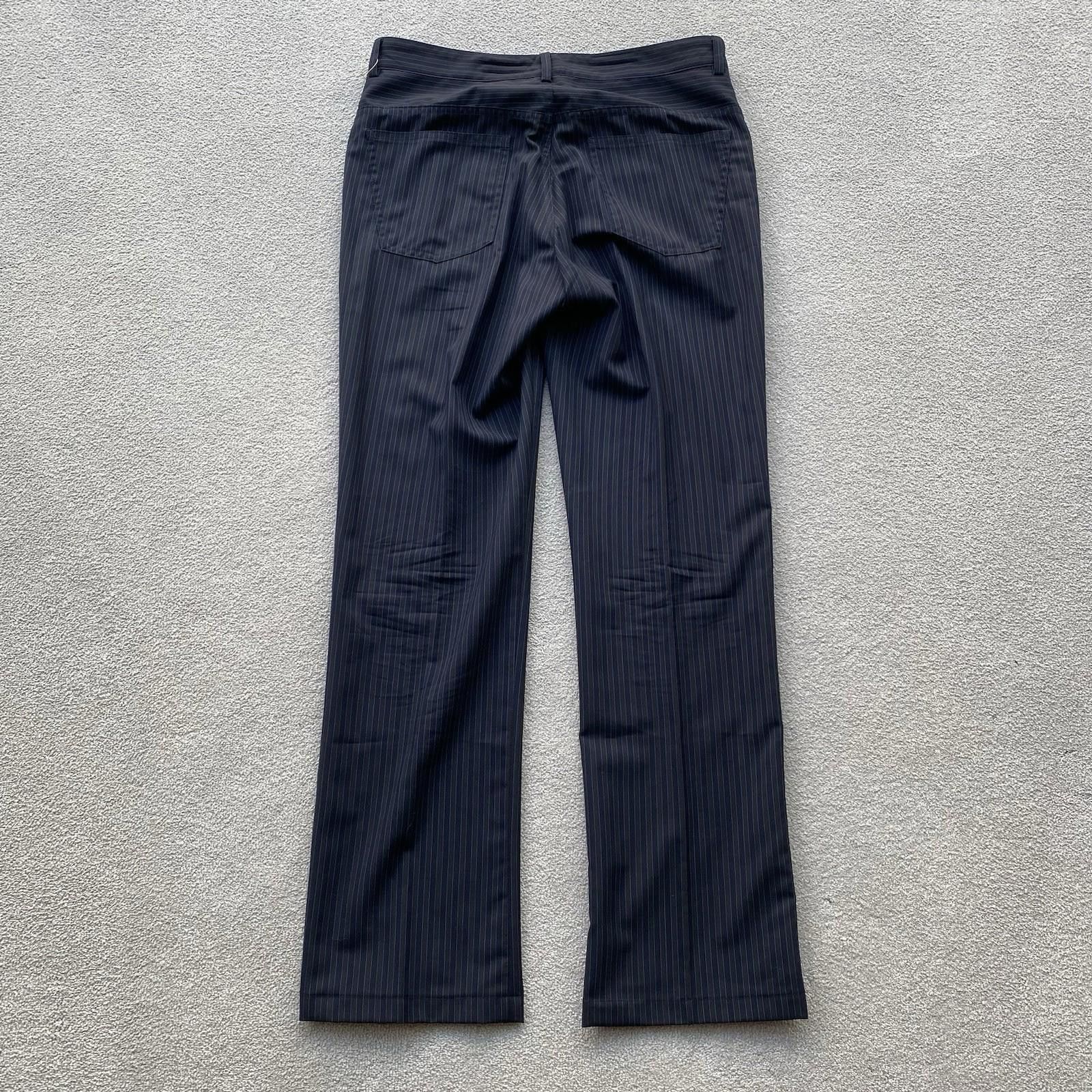 Prada Prada Men’s 100% Virgin Wool Striped Trousers Size 46 Navy Size US 30 / EU 46 - 4 Thumbnail