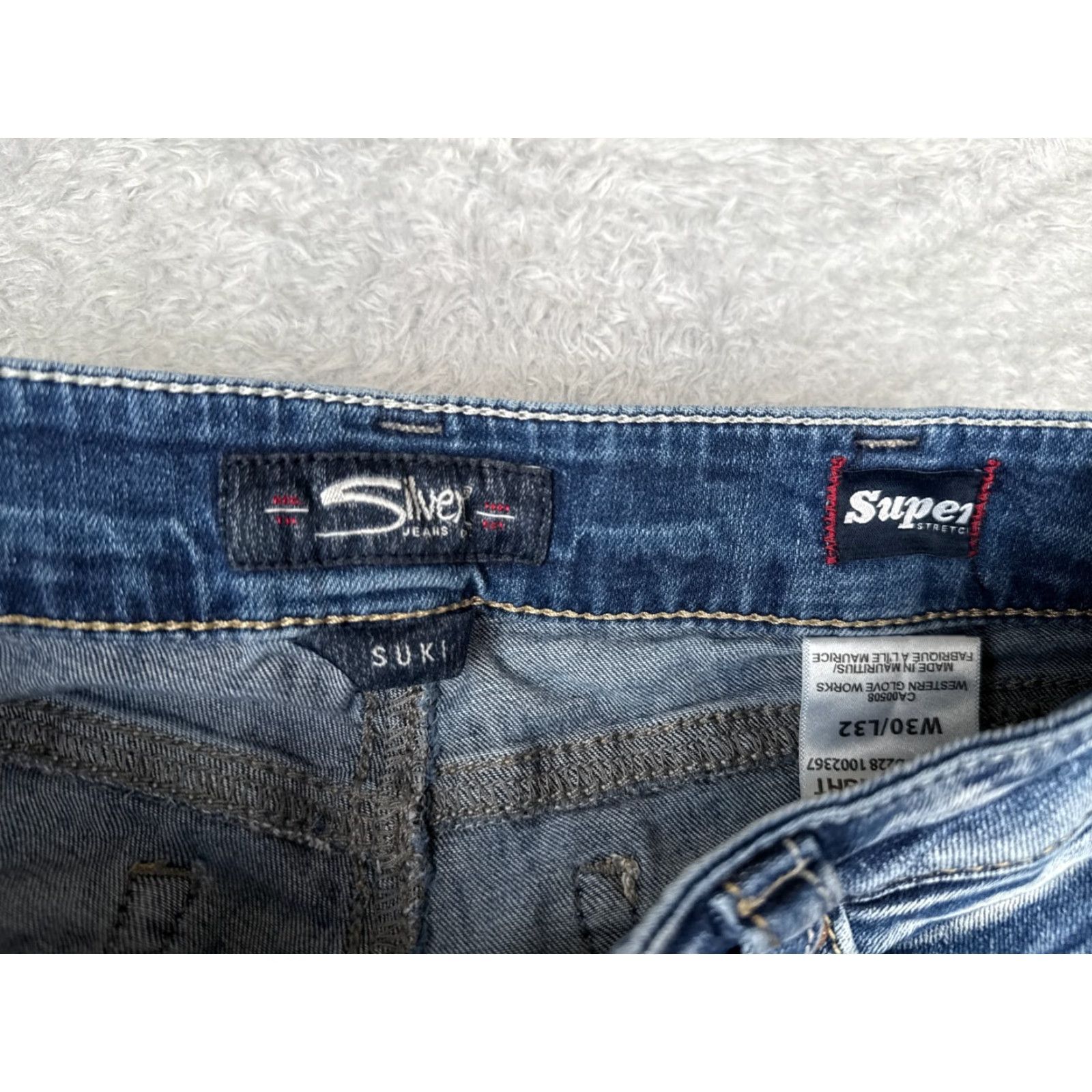 Silver Jeans Co. Silver Jeans Jeans Womens 30x30 Blue Denim Suki Low Straight Leg Embroidered Size 30" / US 8 / IT 44 - 6 Thumbnail