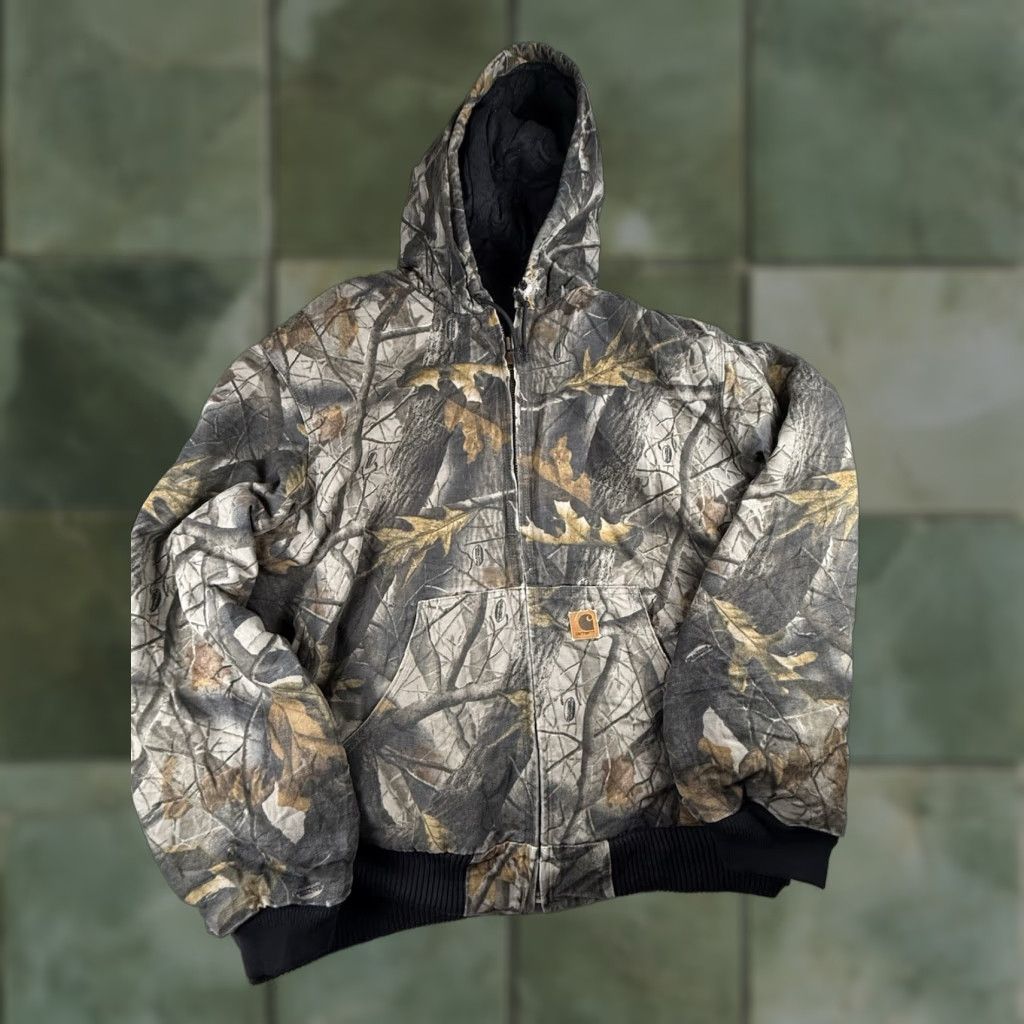 80's Carhartt BDUジャケット \"TREBARK CAMO Vintage Carhartt Trebark fleece Camo Zip Up Jacket | eBay